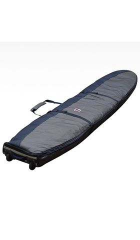 8'2 LONGBOARD DOUBLE COVER WHEELED COFFIN