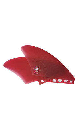 MODII - KEEL FINS,  FUTURE, TRANSPARENT RED